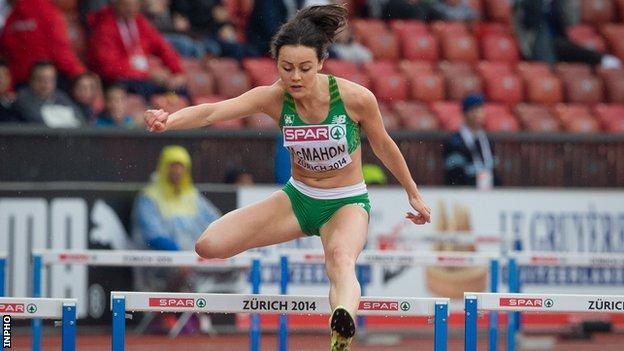 Christine McMahon ran impressively to qualify for the 400m hurdles semi-finals in Zurich