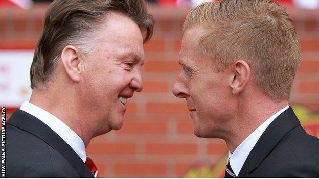 Louis van Gaal and Garry Monk