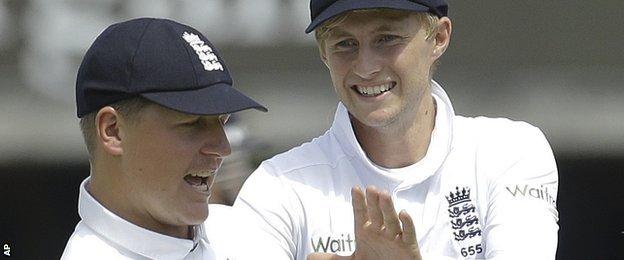 Gary Ballance (left) and Joe Root of England