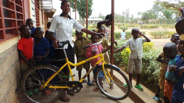It takes Benitha Uwamariya an hour to cycle to school