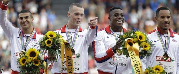 Britain's 4x100m men's relay team