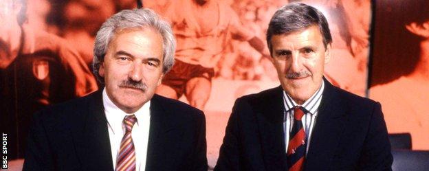 Des Lynam and Jimmy Hill