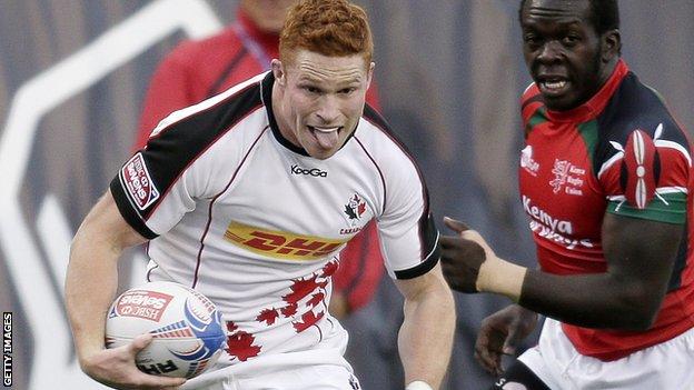 Connor Braid in action for Canada 7s