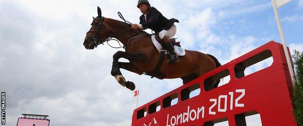 Nick Skelton of Great Britain riding Big Star in the Individual Jumping on Day 12 of the London 2012 Olympic Games at Greenwich Park