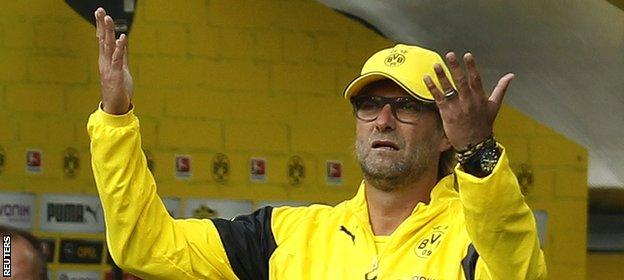 Jurgen Klopp reacts to Leverkusen's win against Borussia Dortmund