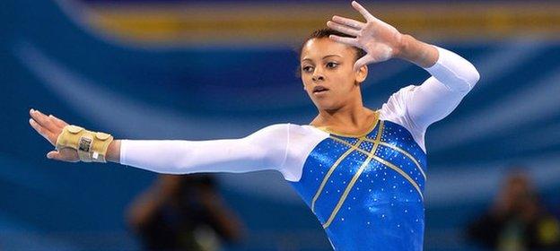 Ellie Downie in action at the European junior event earlier this year