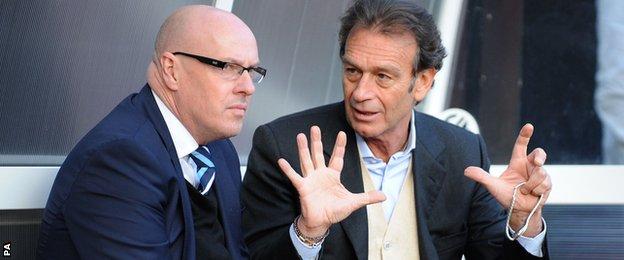 Massimo Cellino and Brian McDermott