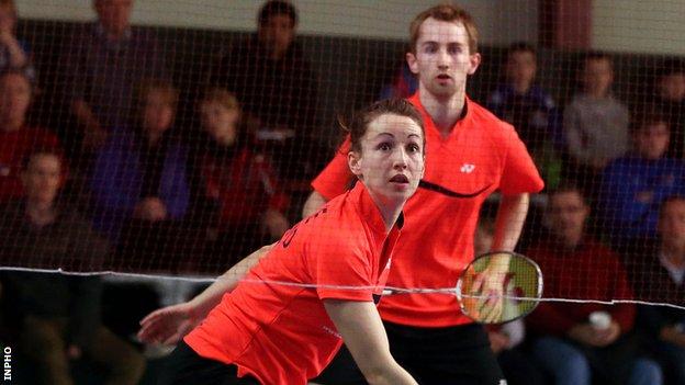 Chloe and Sam Magee lost in the mixed doubles at the World Badminton Championships