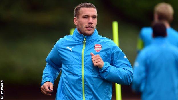 Arsenal forward Lukas Podolski