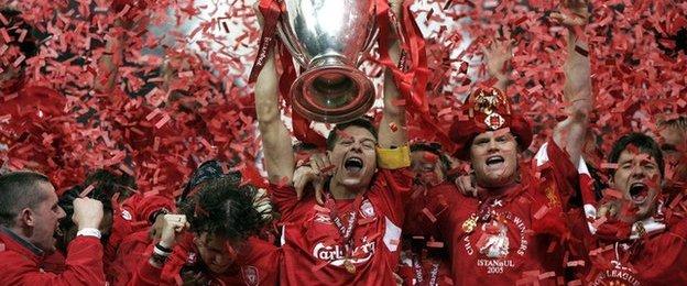Liverpool champions league trophy