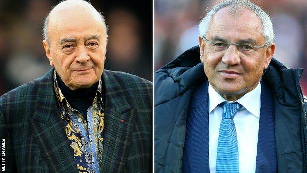 Mohamed Al Fayed and Felix Magath