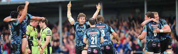 Exeter Chiefs celebrate