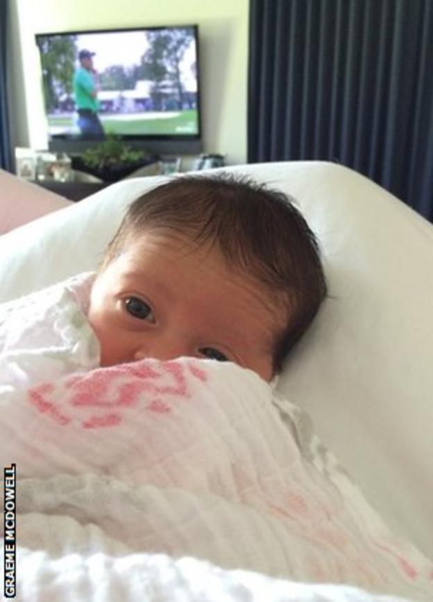 Graeme McDowell posted this picture of baby Vale Esme on social media