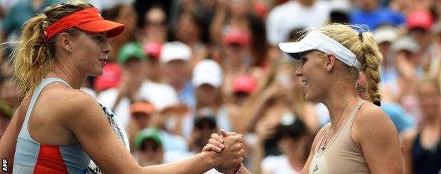 Caroline Wozniacki and Maria Sharapova