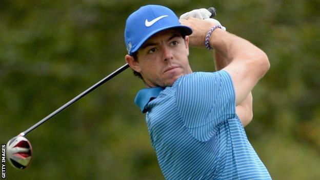 Rory McIlroy hit seven birdies in his 64 on Sunday