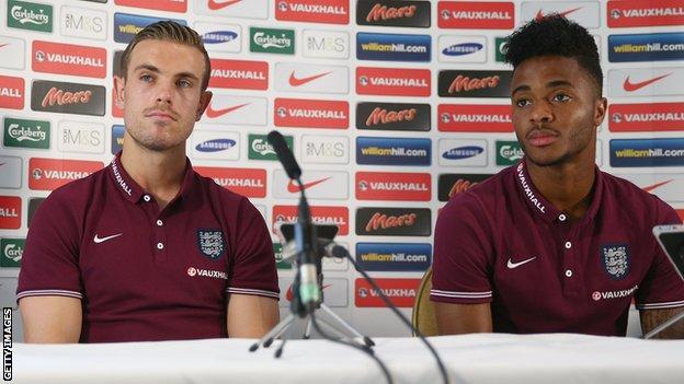 Jordan Henderson and Raheem Sterling