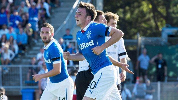Rangers striker Calum Gallagher is one of three new faces at Cowdenbeath.