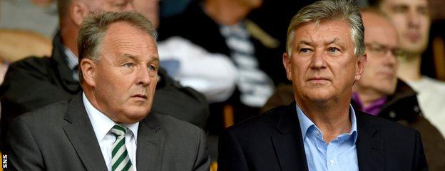 Celtic's John Park and Peter Lawwell