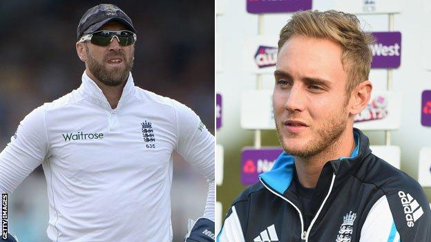 Matt Prior and Stuart Broad