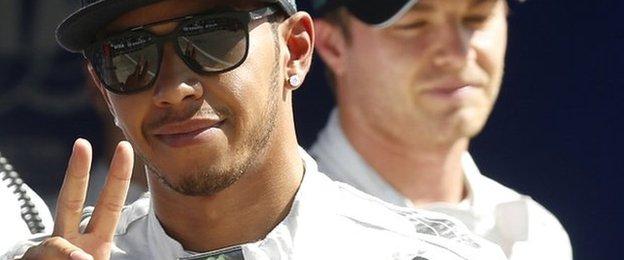 Lewis Hamilton (left) and Nico Rosberg