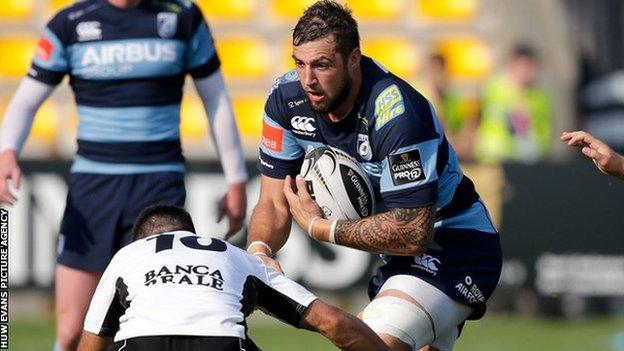 Josh Turnbull in action for the Blues