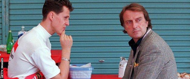 Michael Schumacher and Luca Di Montezemolo