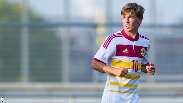 Ryan Gauld scored twice for Scotland's Under-21s against Luxembourg