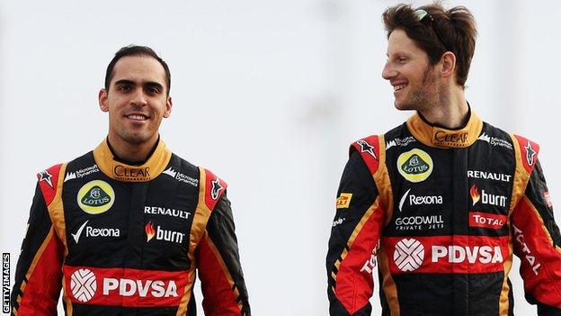 Pastor Maldonado and Romain Grosjean