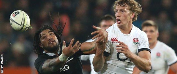 New Zealand's Ma'a Nonu and England's Billy Twelvetrees