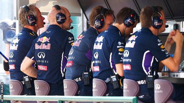 Red Bull Racing on pitwall