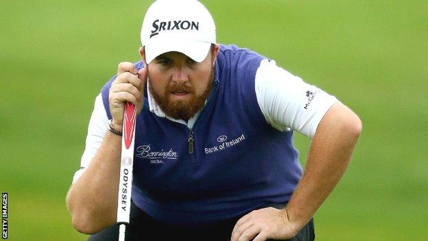 Shane Lowry on his way to a second round score of 65