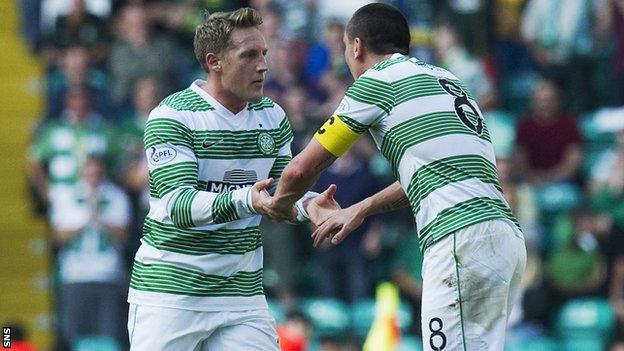 Kris Commons and Scott Brown came off the bench at half-time to inspire Celtic.