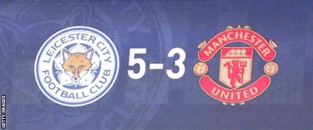 Leicester City 5-3 Manchester United