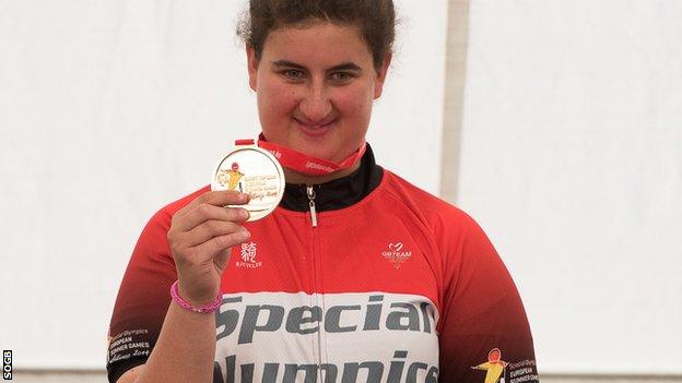 Special Olympics cyclist Leanne Peters