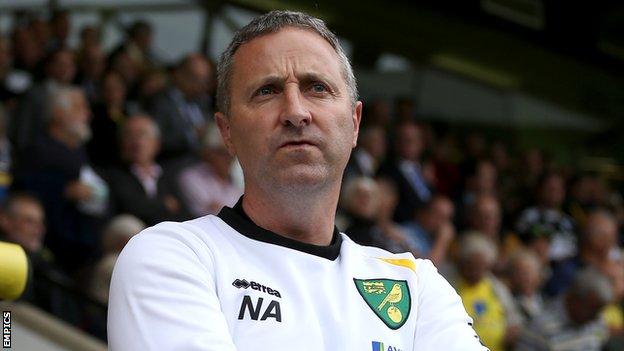 Norwich City boss Neil Adams