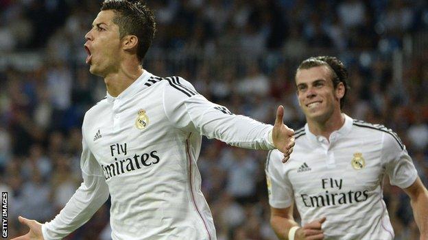 Real Madrid forward Cristiano Ronaldo scored four goals against Elche