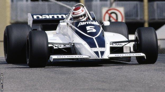 Nelson Piquet driving for Brabham