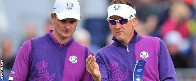 Justin Rose (left) and Ian Poulter