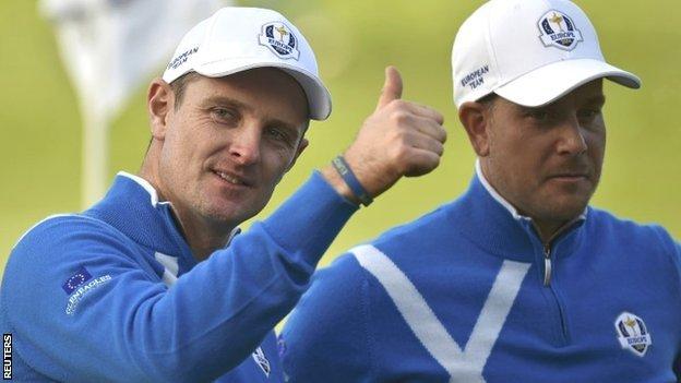 Justin Rose and Henrik Stenson at the Ryder Cup