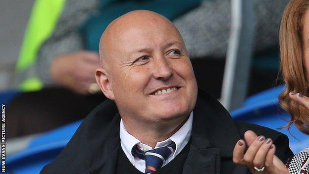 Prospective new Bluebirds boss Russell Slade was at Cardiff City Stadium for the Sheffield Wednesday game