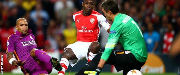 Danny Welbeck scored for Arsenal against Galatasaray