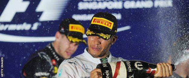 Lewis Hamilton Singapore Grand Prix win