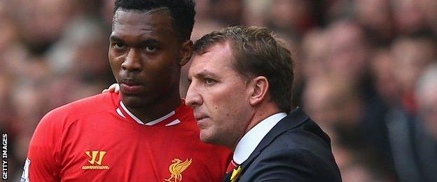 Daniel Sturridge and Brendan Rodgers