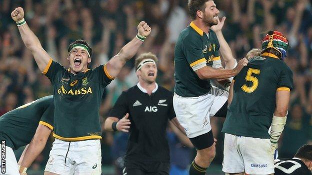 Rugby Championship South Africa Beat New Zealand In Thriller Bbc Sport