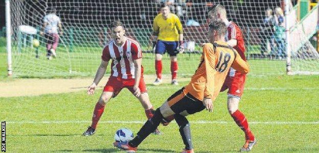 Beltinge FC in action in the Canterbury and District League