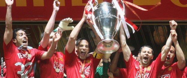 Manchester United win Champions League in 2008
