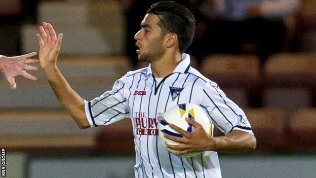 Faissal El Bakhtaoui was on target at Somerset Park