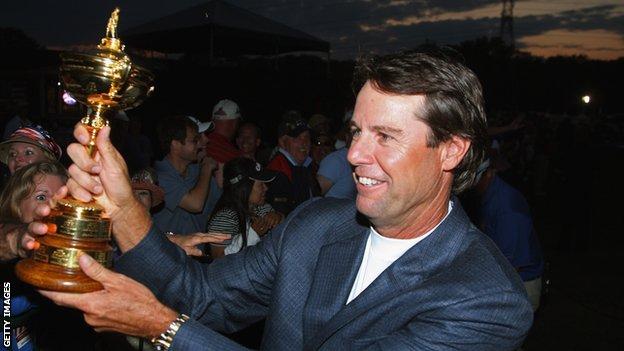 Paul Azinger with the Ryder Cup