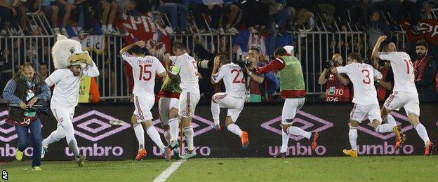 Serbia-Albania game abandoned