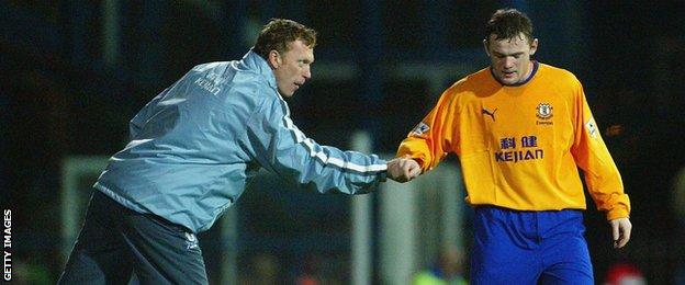 David Moyes and Wayne Rooney